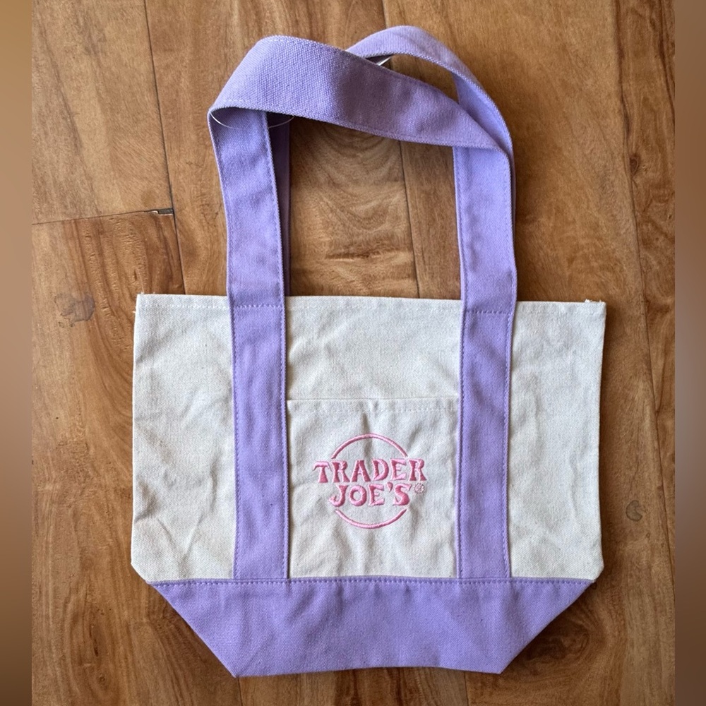 Purple and Cream Tote Bag